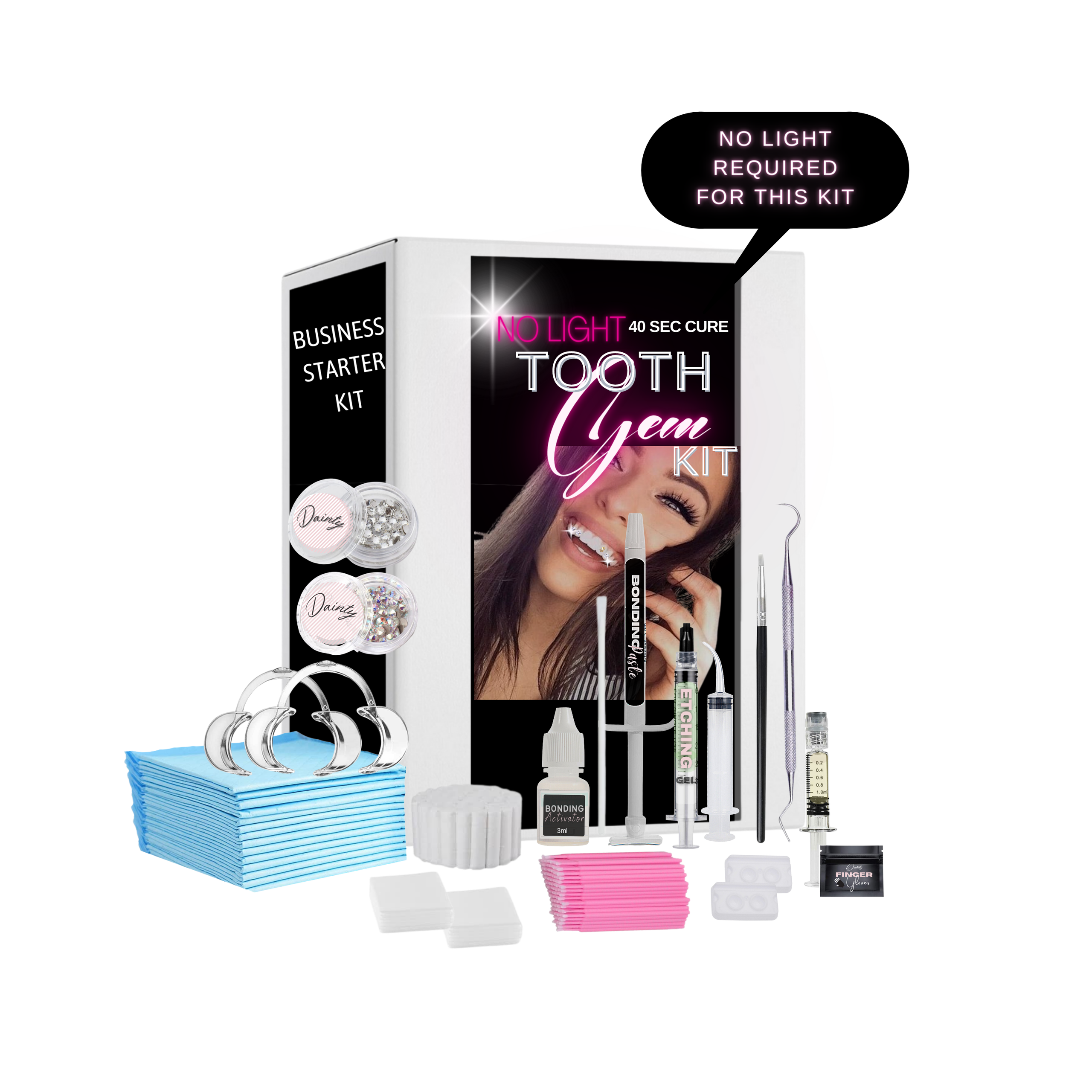 Tooth Gem Kit with UV Curing Glue DIY Teeth Jewelry Starter Kit 24 Pie –  TweezerCo